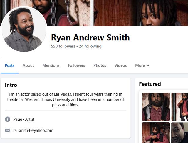 actor Ryan Andrew Smith acting profile