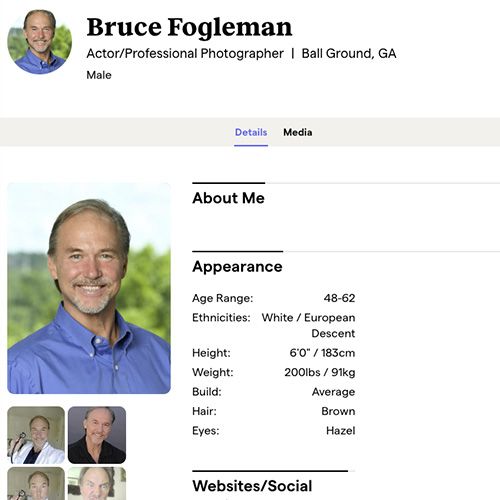 actor Bruce Fogelman acting profile