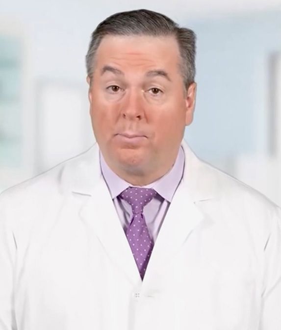 Actor Doug Eberhart pretending to be a doctor