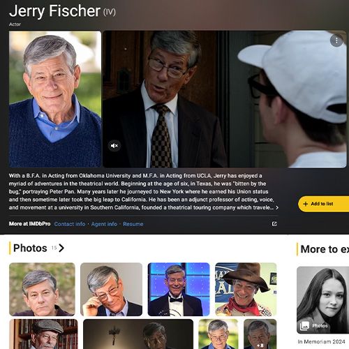 actor Jerry Fischer acting profile