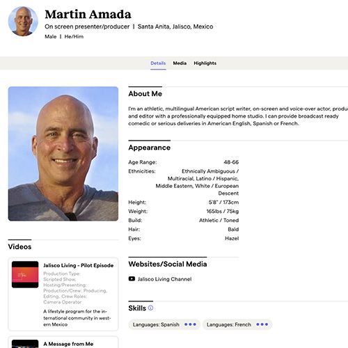 actor Martin Amada acting profile