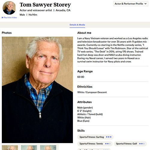 actor Tom Sawyer Storey acting profile