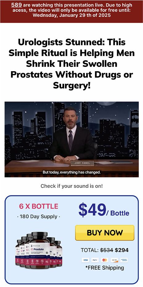 EZ Prostate - fake-video - Jimmy Kimmel ad