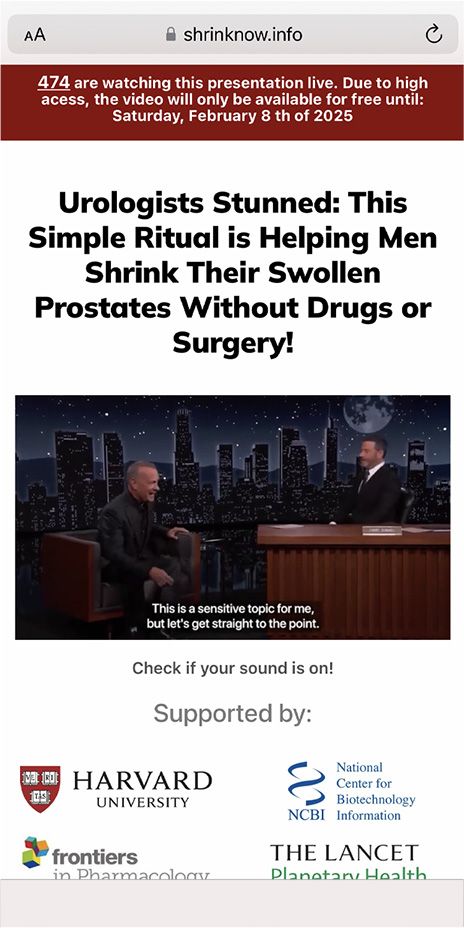 EZ Prostate - fake-video - Tom Hanks on Jimmy Kimmel talk show