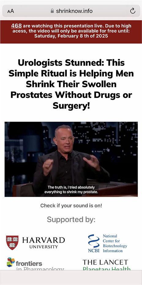 EZ Prostate - fake-video - Tom Hanks on Jimmy Kimmel talk show