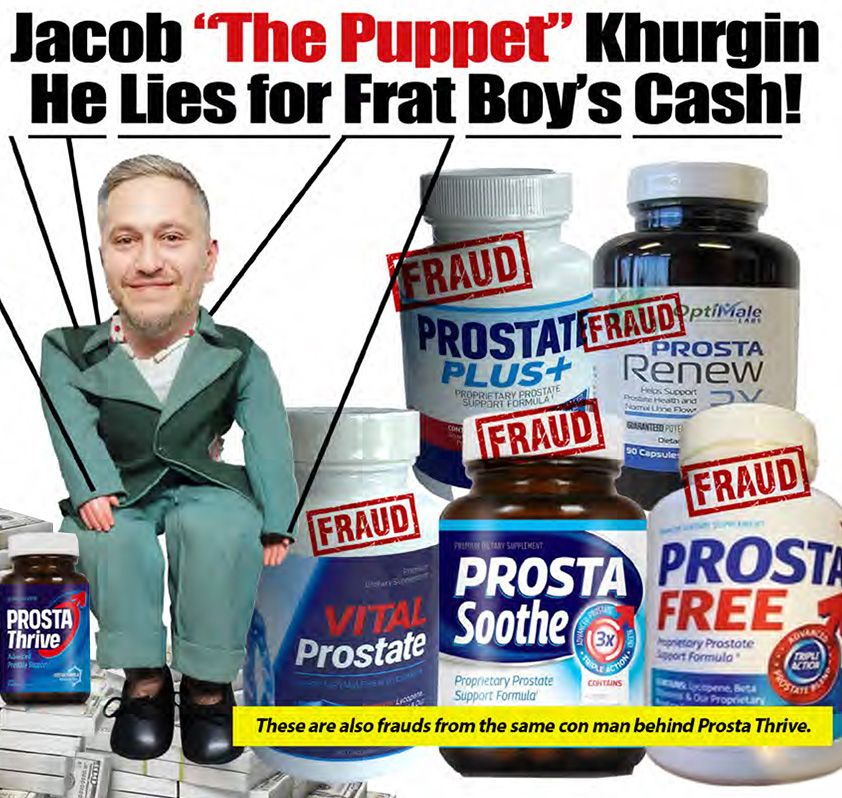 Jacob,the puppet, Khurgin - he lies for frat boy's cash