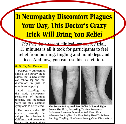 newspaper clipping - neuropathy-discomfort