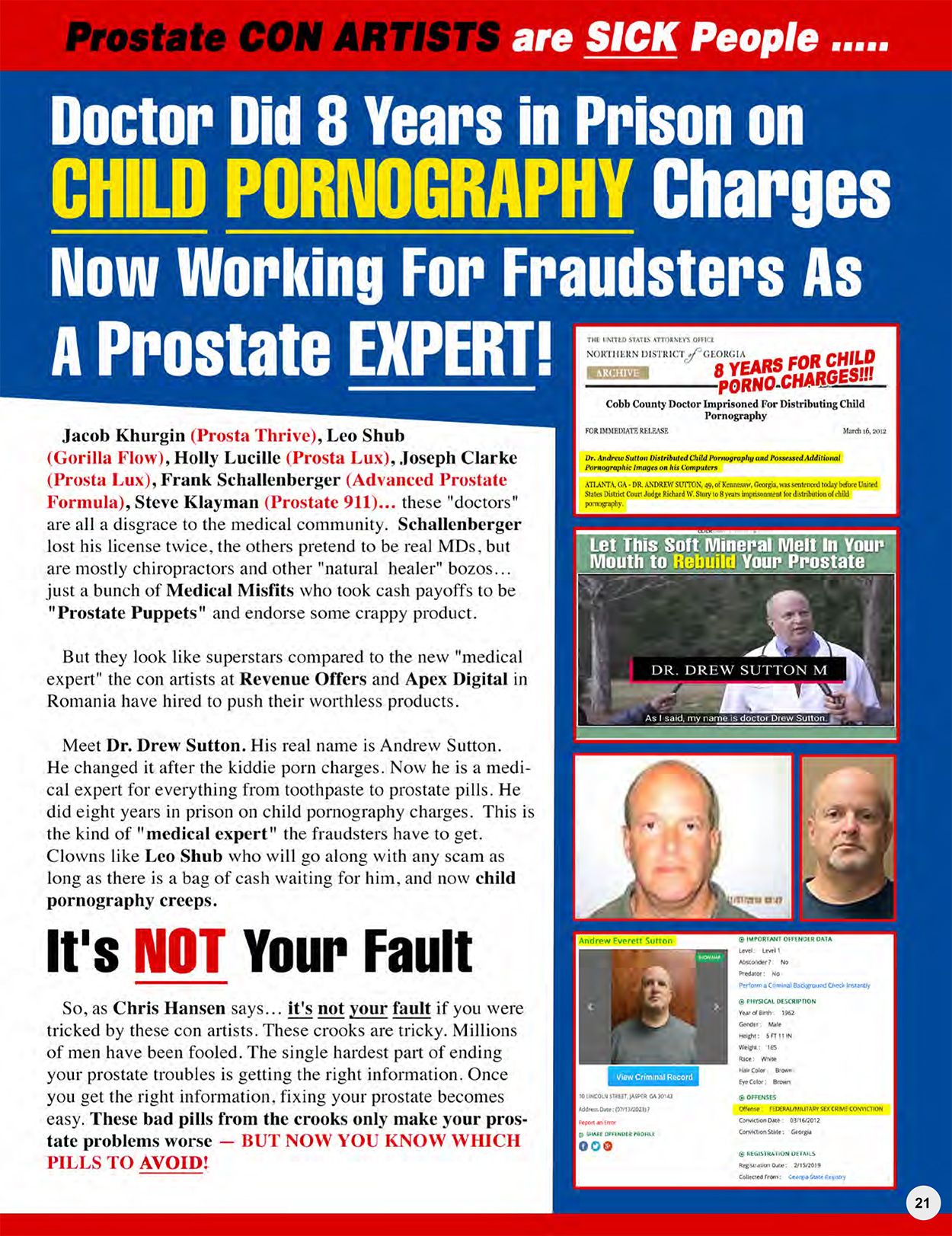  The Black List of Prostate Pill Frauds and Dangers