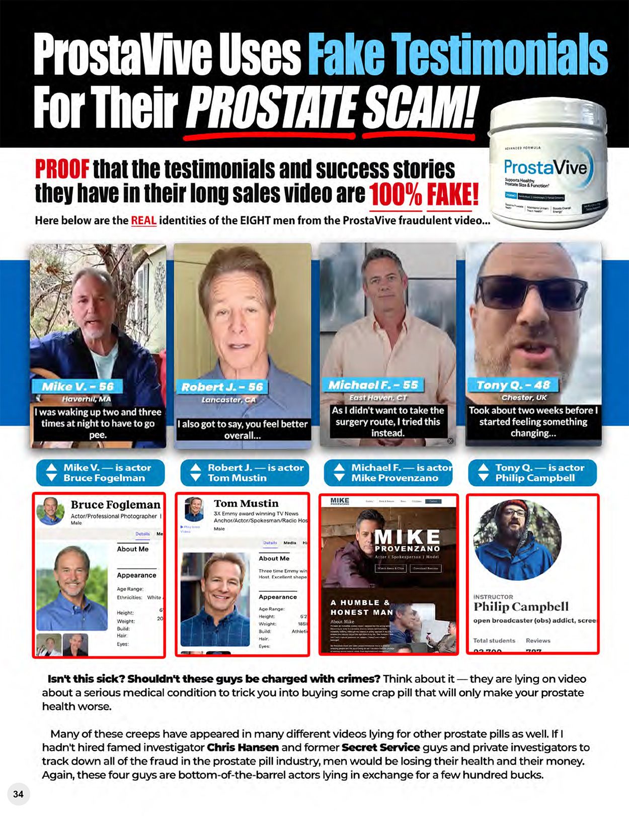  The Black List of Prostate Pill Frauds and Dangers